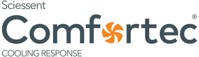 comfortec logo with orange swirl symbolizing cooling effect